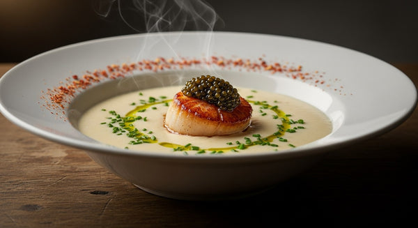 Cauliflower Velouté with Seared Scallop and Caviar