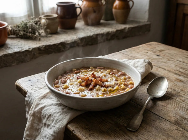 pasta e fagioli with guanciale